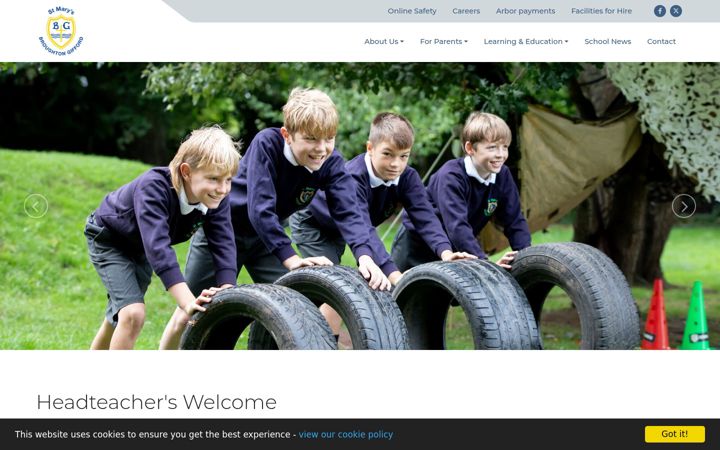 Screenshot of broughtongifford.wilts.sch.uk