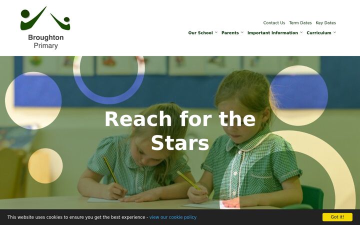 Screenshot of broughtonprimary.net