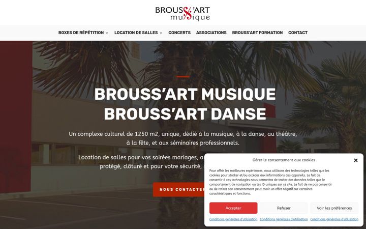 Екранна снимка на broussartmusique.fr