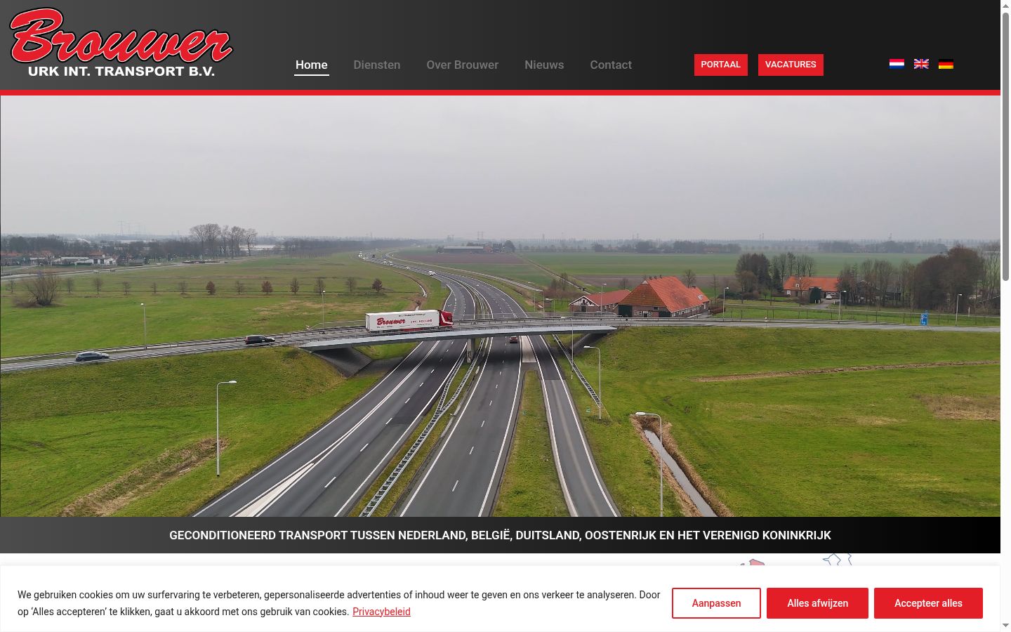 Screenshot des Einwilligungsbanners vor jeglicher Interaktion