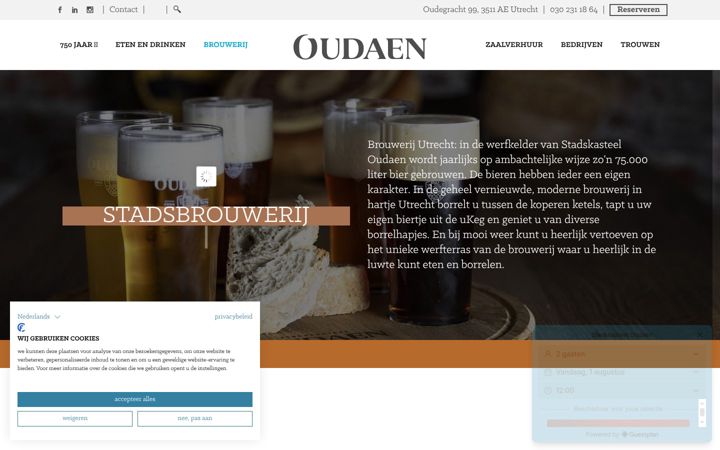 Screenshot of brouwerij-oudaen.nl