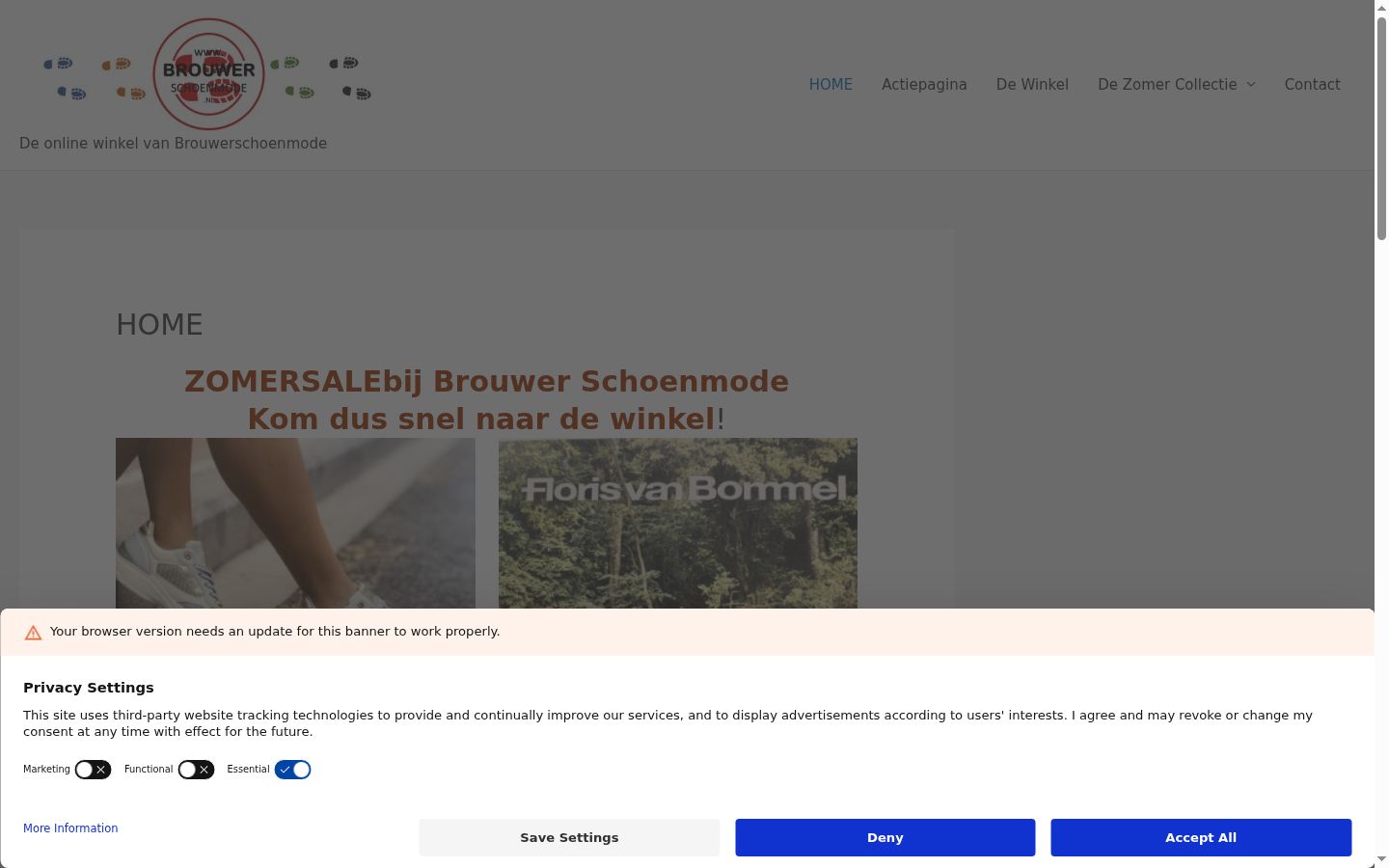 Sutikimo reklamjuostės, rodytos prieš bet kokią sąveiką, ekrano kopija