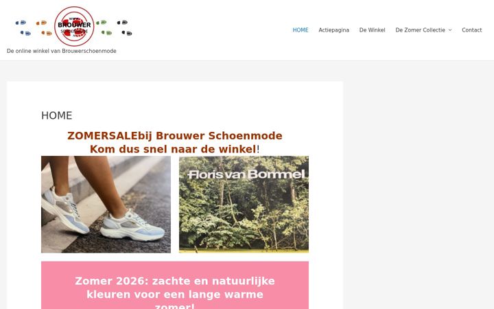 Captură de ecran a brouwerschoenmode.nl