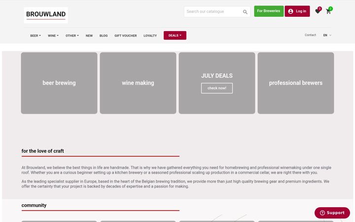 Screenshot of brouwland.com