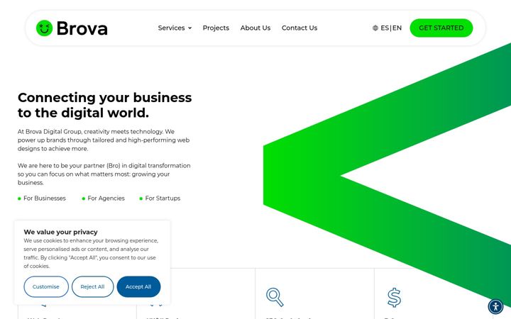 Screenshot of brova.digital