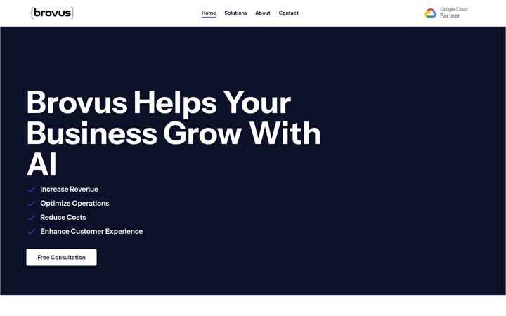 Screenshot of brovus.com