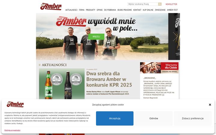 Skærmbillede af browar-amber.pl