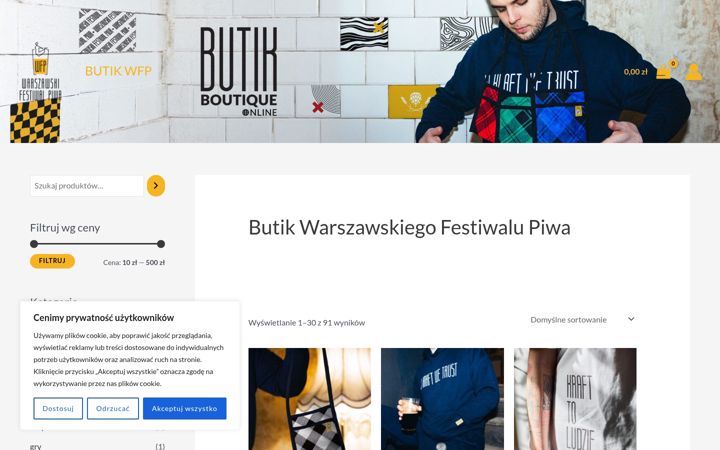 Screenshot of browarwarszawskifestiwalpiwa.pl