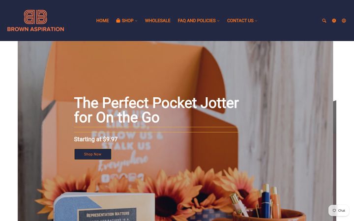 Screenshot of brownaspiration.com