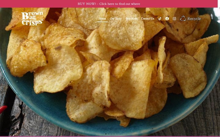 Screenshot of brownbagcrisps.co.uk
