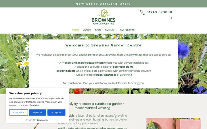 Screenshot of brownes-gc.co.uk