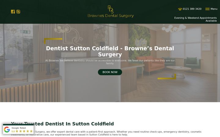 Screenshot of brownesdental.co.uk