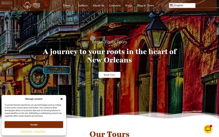 Screenshot of brownflavortour.com
