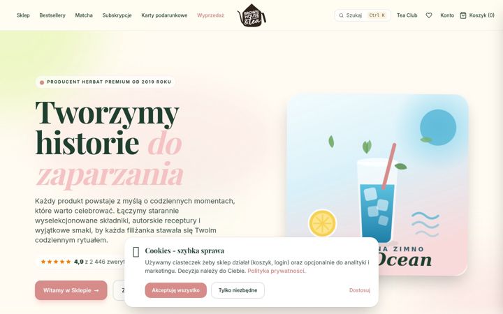 Screenshot of brownhouseandtea.pl