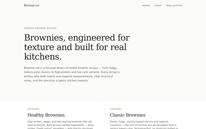 Screenshot of brownie.net