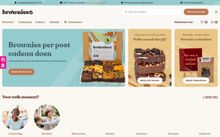 Ekrano kopija brownies.nl