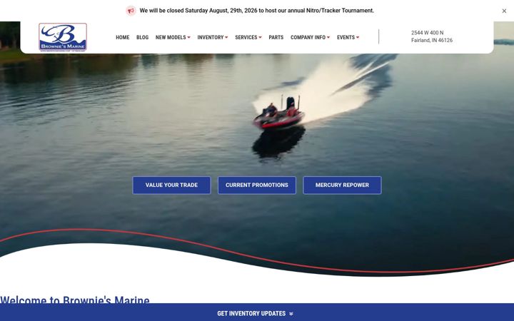 Skærmbillede af browniesmarine.net