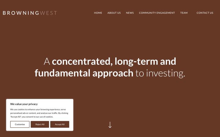 Screenshot of browningwest.com