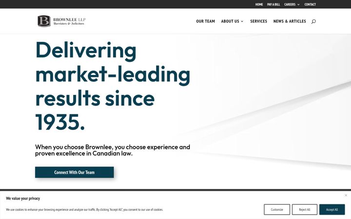 Screenshot of brownleelaw.com