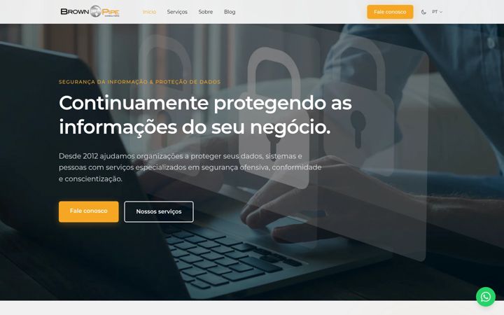 Screenshot of brownpipe.com.br