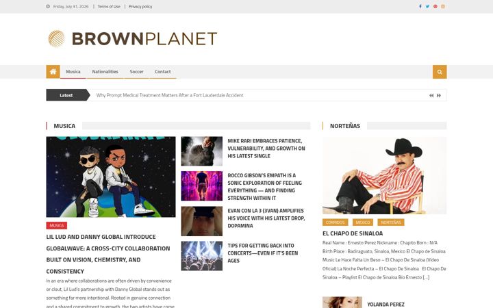 Screenshot of brownplanet.com