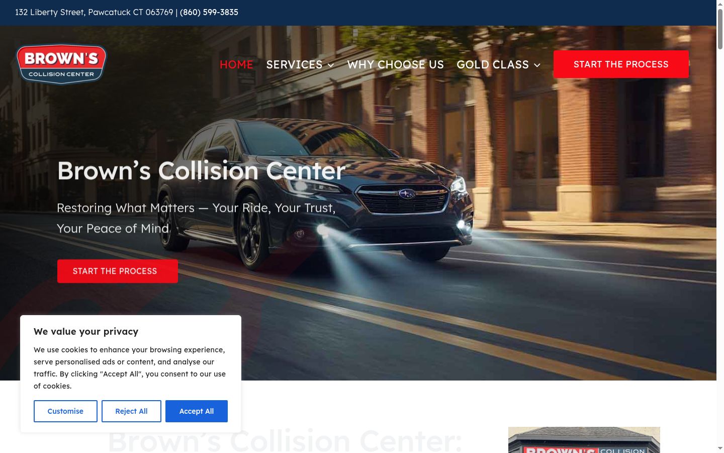 Screenshot of the consent banner shown before any interaction