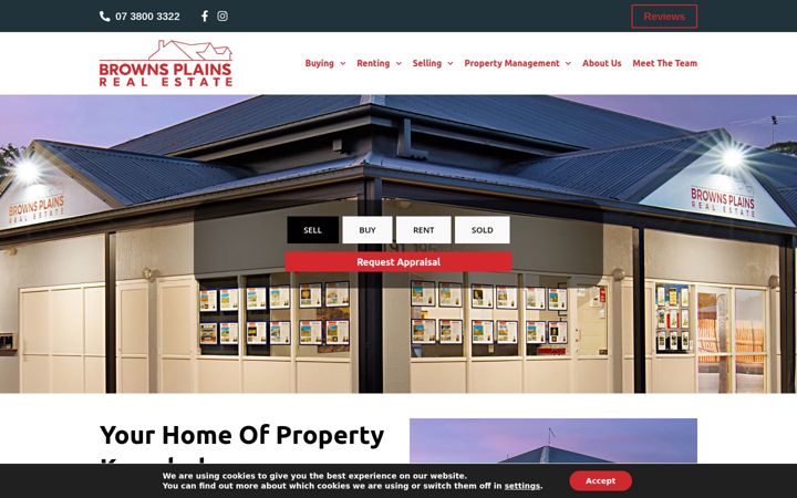Screenshot of brownsplainsrealestate.com.au