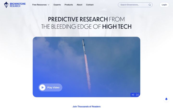Screenshot of brownstoneresearch.com