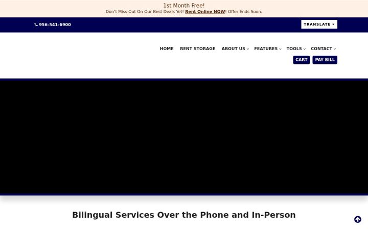 Screenshot of brownsvillestorageunits.com