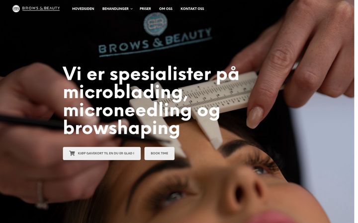 Screenshot of browsandbeauty.no