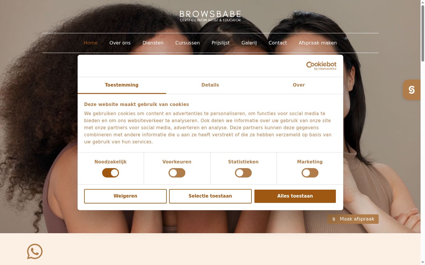 Sutikimo reklamjuostės, rodytos prieš bet kokią sąveiką, ekrano kopija