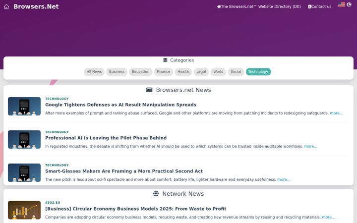 Screenshot of browsers.net