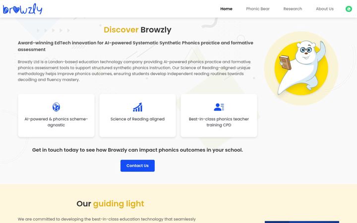 Screenshot of browzly.com