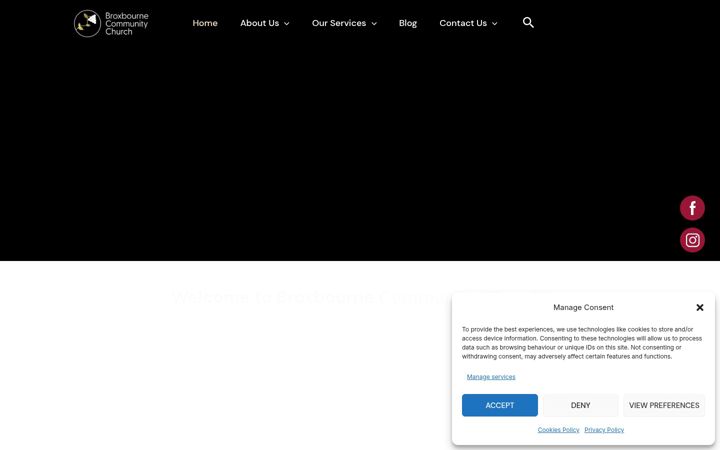 Screenshot of broxbournecommunitychurch.org.uk