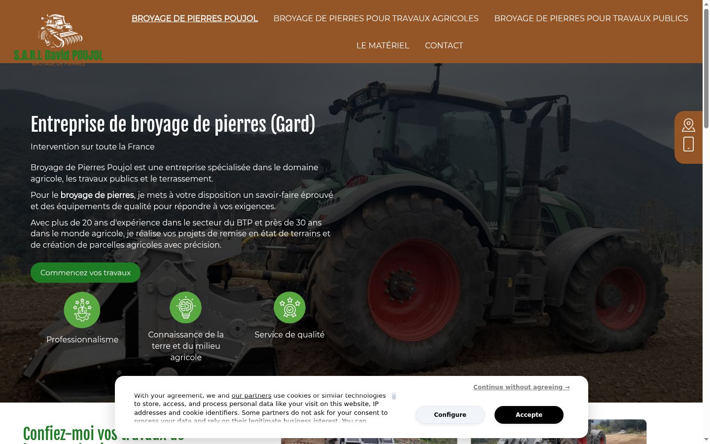 Screenshot van de toestemmingsbanner zoals getoond vóór enige interactie