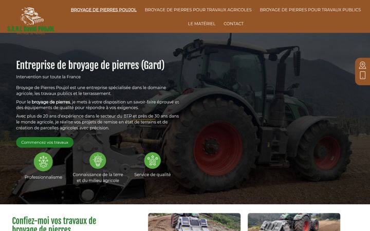 Screenshot of broyagedepierre-poujol.fr