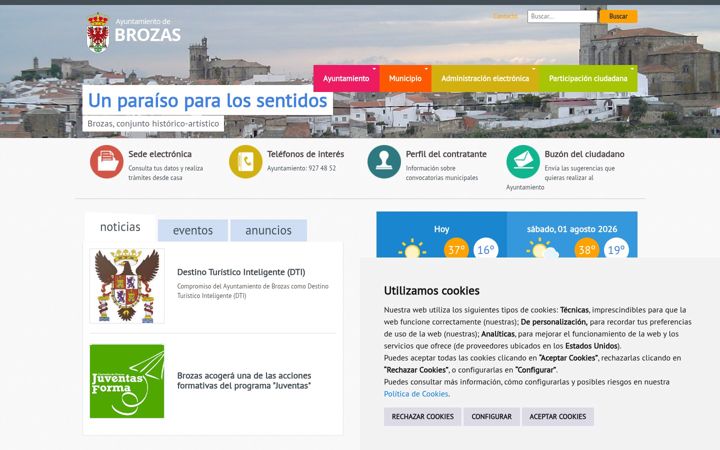 Ekraanipilt saidist brozas.es
