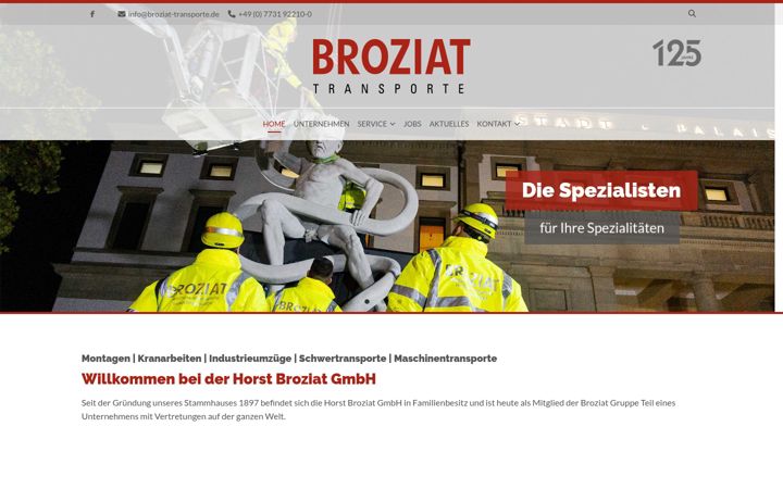 Screenshot of broziat-transporte.de