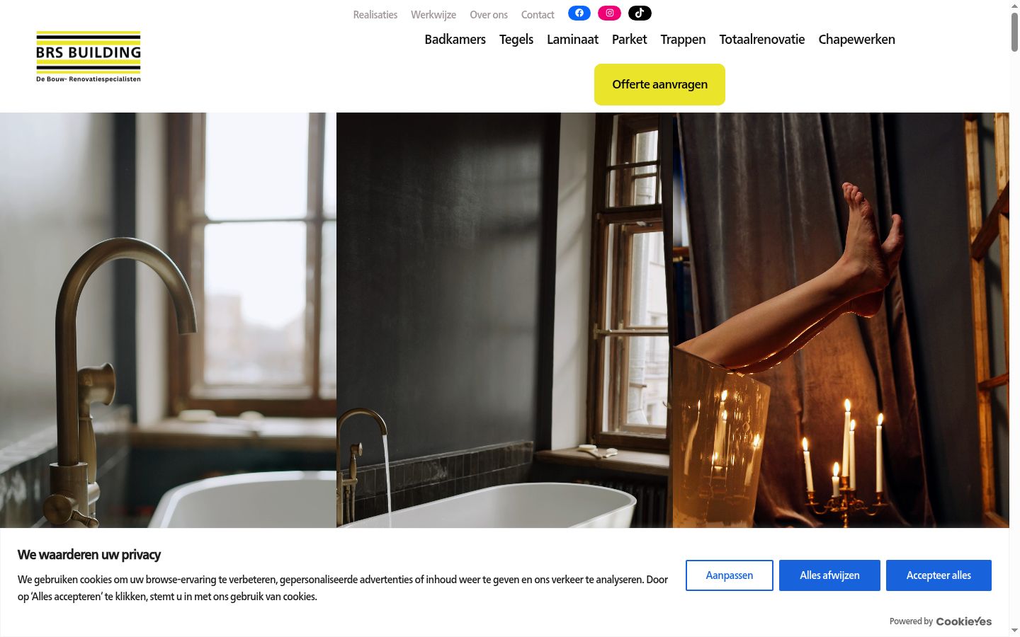 Screenshot of the consent banner shown before any interaction