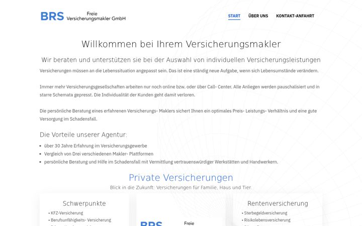 Screenshot of brs-freie-versicherungsmakler.de