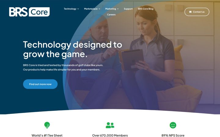 Skärmbild av brsgolf.com