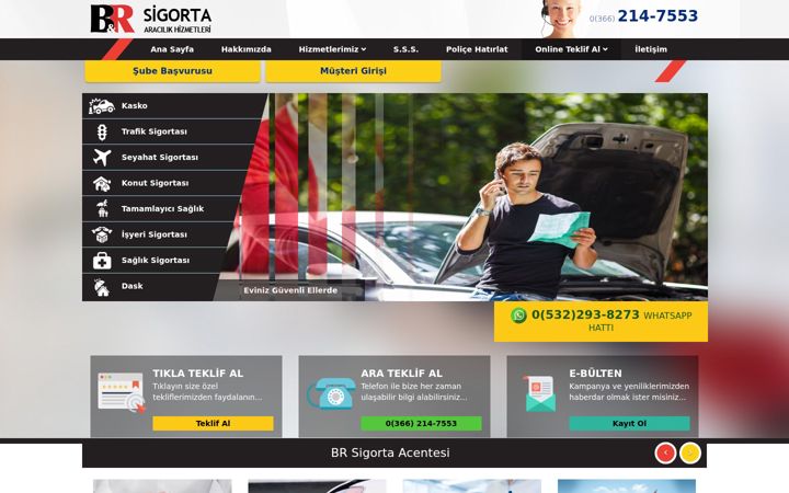 Screenshot of brsigorta.com.tr