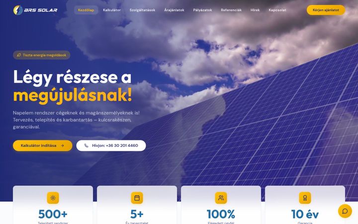 Screenshot of brssolar.hu