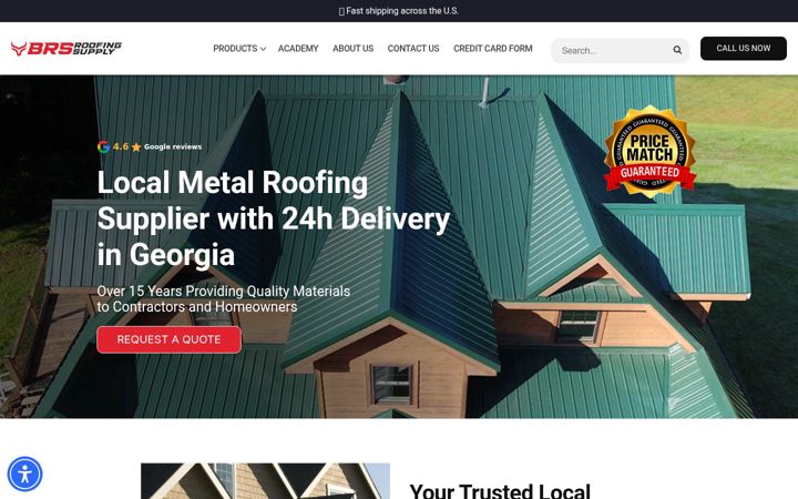 Screenshot of brssupply.us