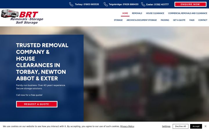 Screenshot of brtremovals-storage.co.uk