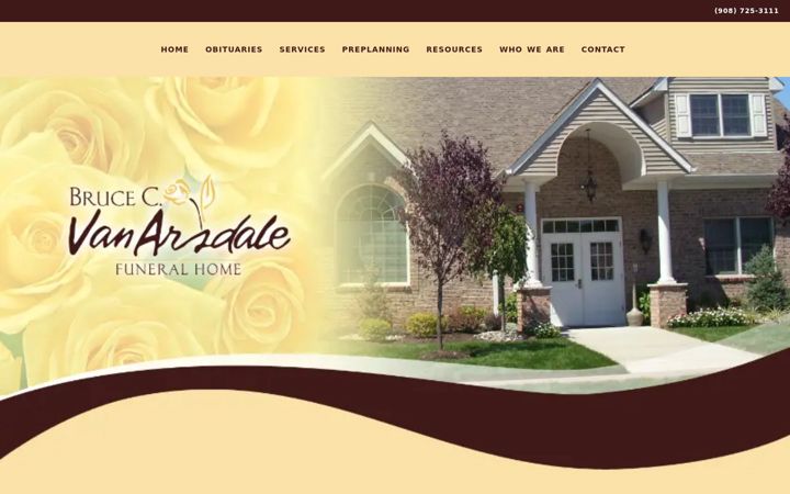 Screenshot of brucecvanarsdalefuneralhome.com