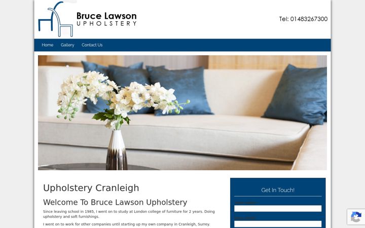 Screenshot of brucelawsonupholstery.co.uk