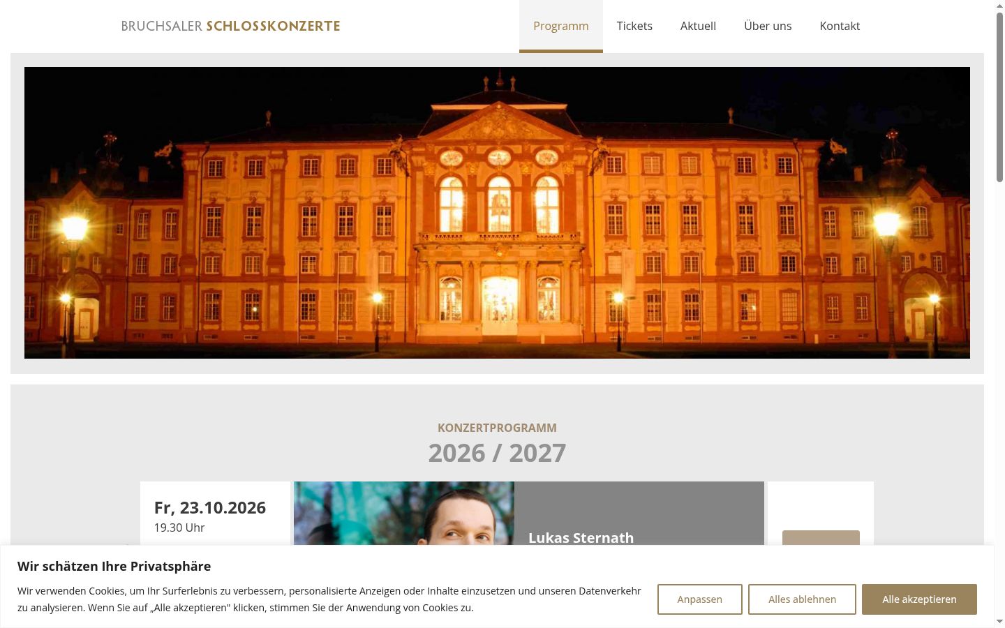 Skärmbild av samtyckesbannern som visades före någon interaktion