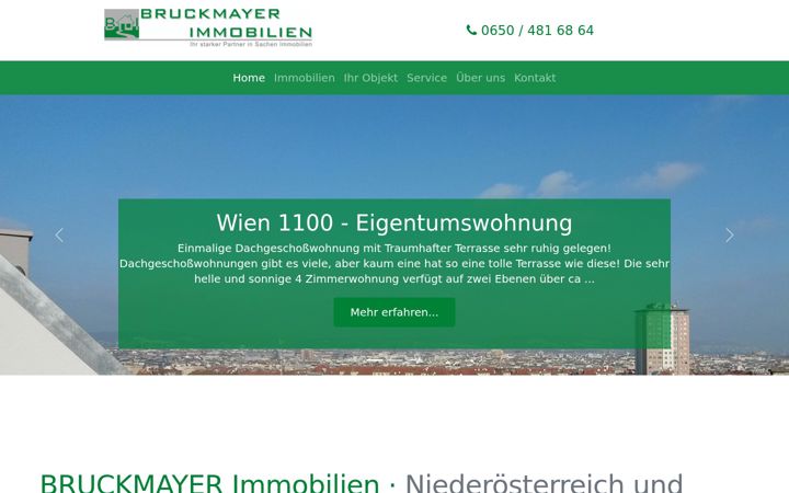 Screenshot of bruckmayer-immobilien.at