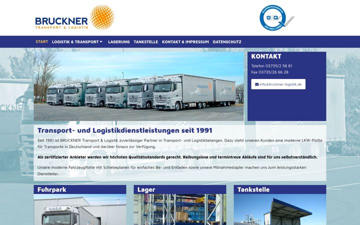 Screenshot of bruckner-logistik.de